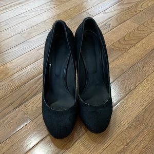 Brian Atwood Black Calf Hair Heels